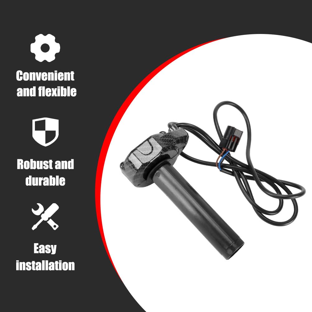 surron throttle installed on handlebar demonstrating fit and rider ergonomics