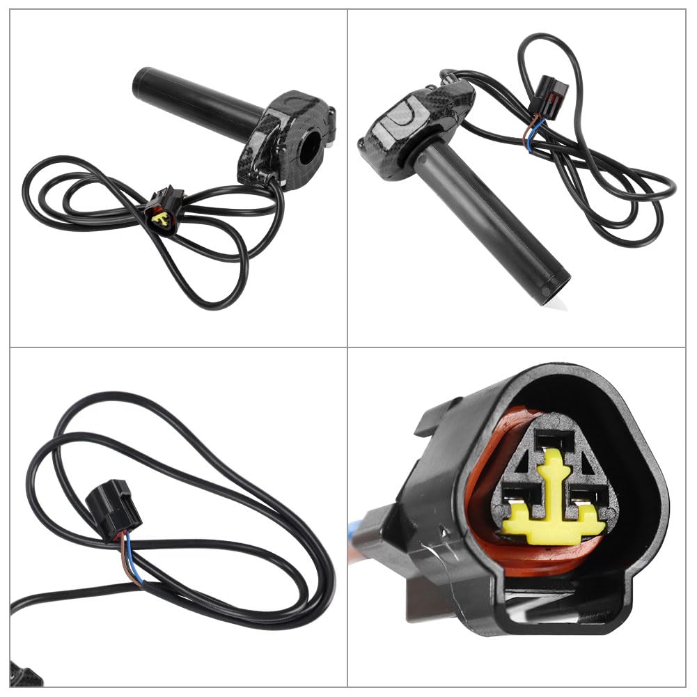 surron throttle kit with cable laid out showing included parts and easy swap