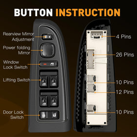 Surtisita installed in driver door demonstrating restored window and mirror control