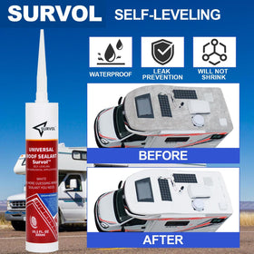 Survol applied around vent pipe creating a tight protective seal