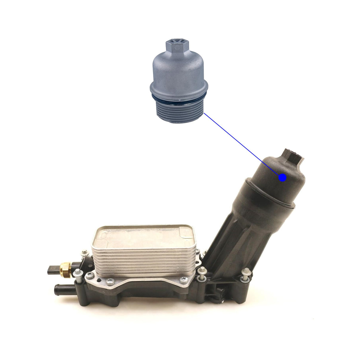 Suspenix cap close-up of threads and O-ring seat for a leak-resistant seal