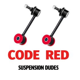 suspension dudes close-up of Code Red bushing highlighting durability and reduced noise benefits