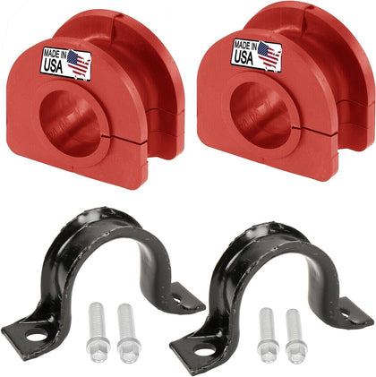 Suspension Dudes front bracket and bushing kit showing fitment and durability benefit