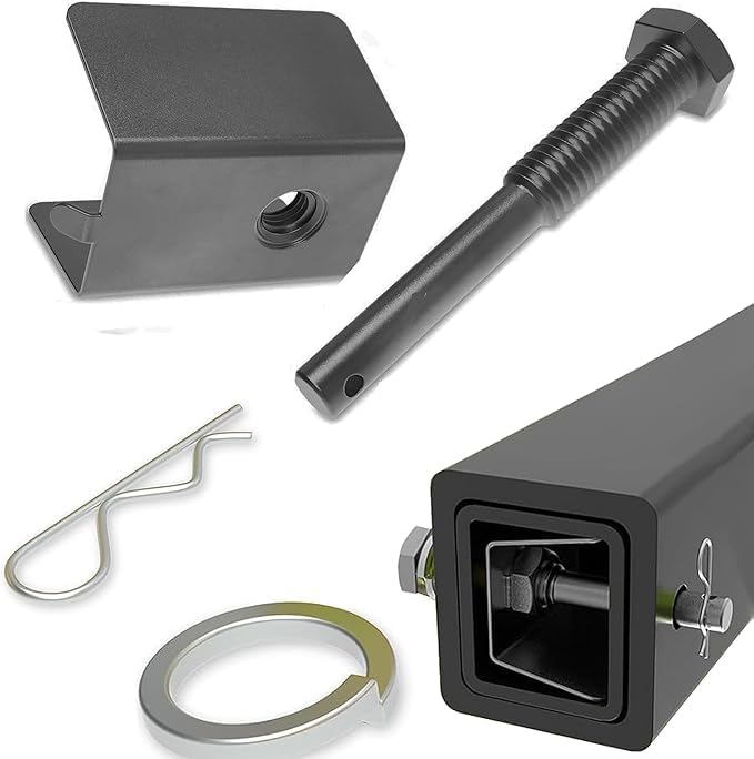 suspension dudes front view of hitch pin showing secure fit and reduced rattle