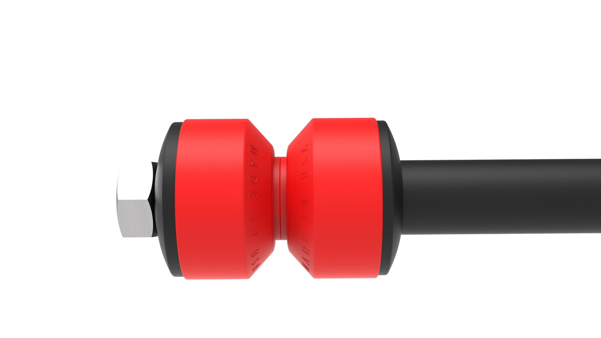 Suspension Dudes close-up of Code Red bushing highlighting durability and reduced noise