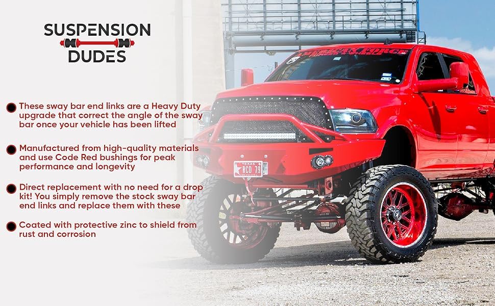 suspension dudes packaging with both links included for quick complete replacement