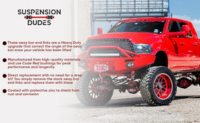 suspension dudes packaging with both links included for quick complete replacement