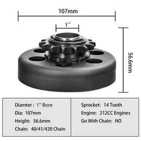 Sutmorly close-up of sprocket teeth and 1" bore highlighting precise machining