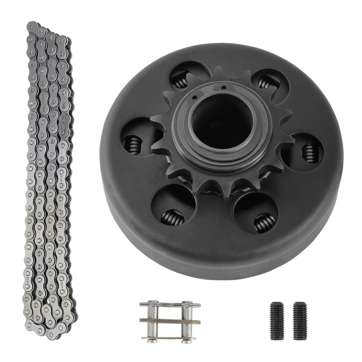 Sutmorly front view of clutch and sprocket showing robust construction and easy fit