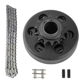Sutmorly front view of clutch and sprocket showing robust construction and easy fit