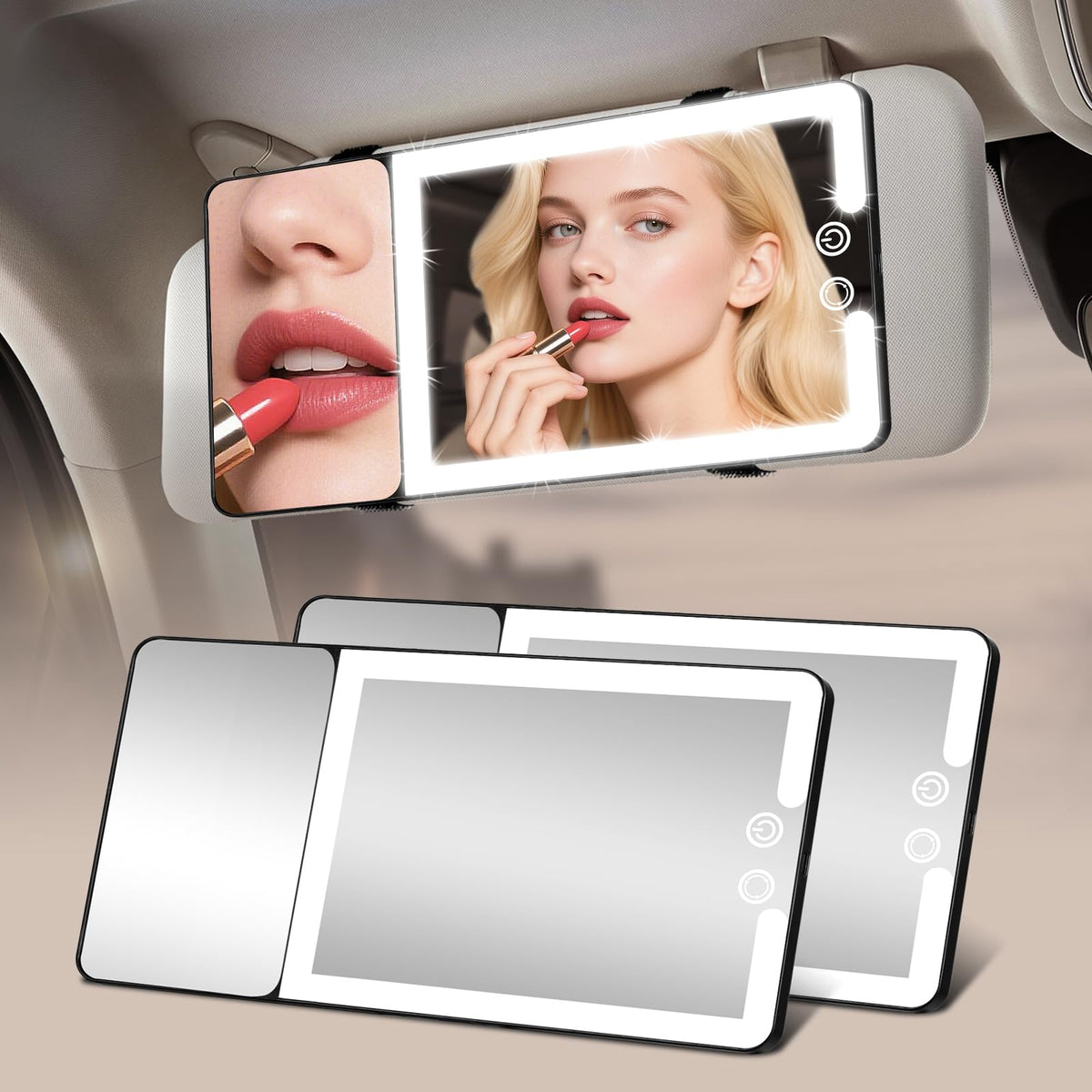 Suupvaor front view showing mirror pair and sleek design benefit clear storage
