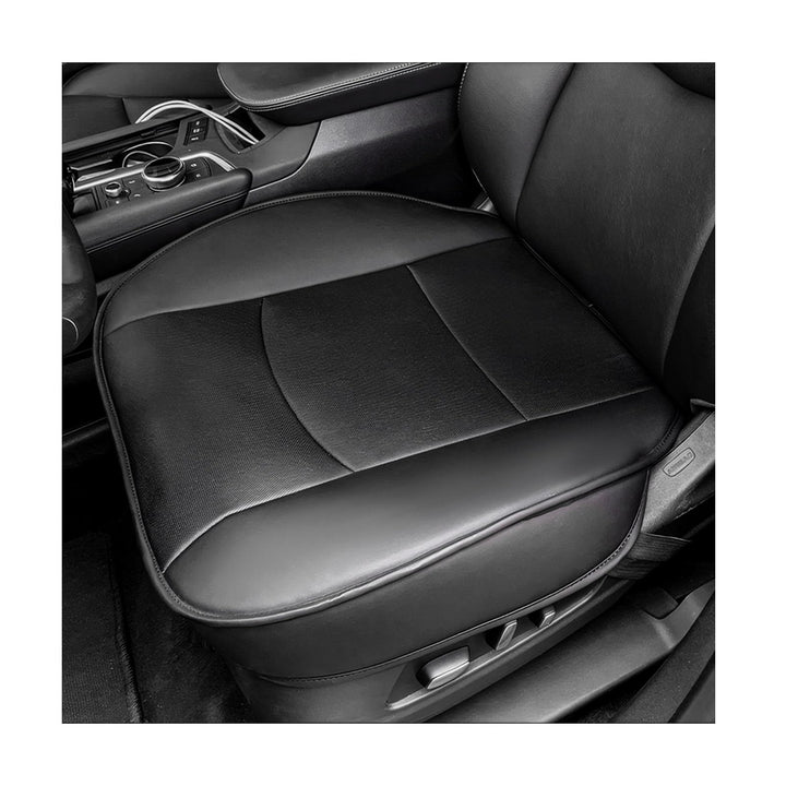 Suvnie front-installed seat cover showing clean protection and easy upgrade