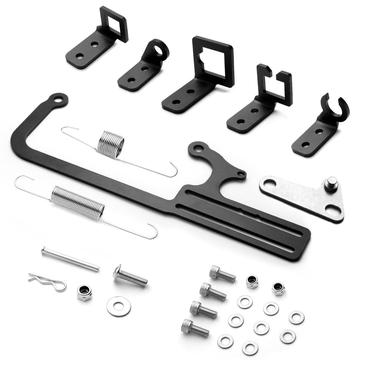 svteli throttle bracket front view showing mounting points and fit for easy installation
