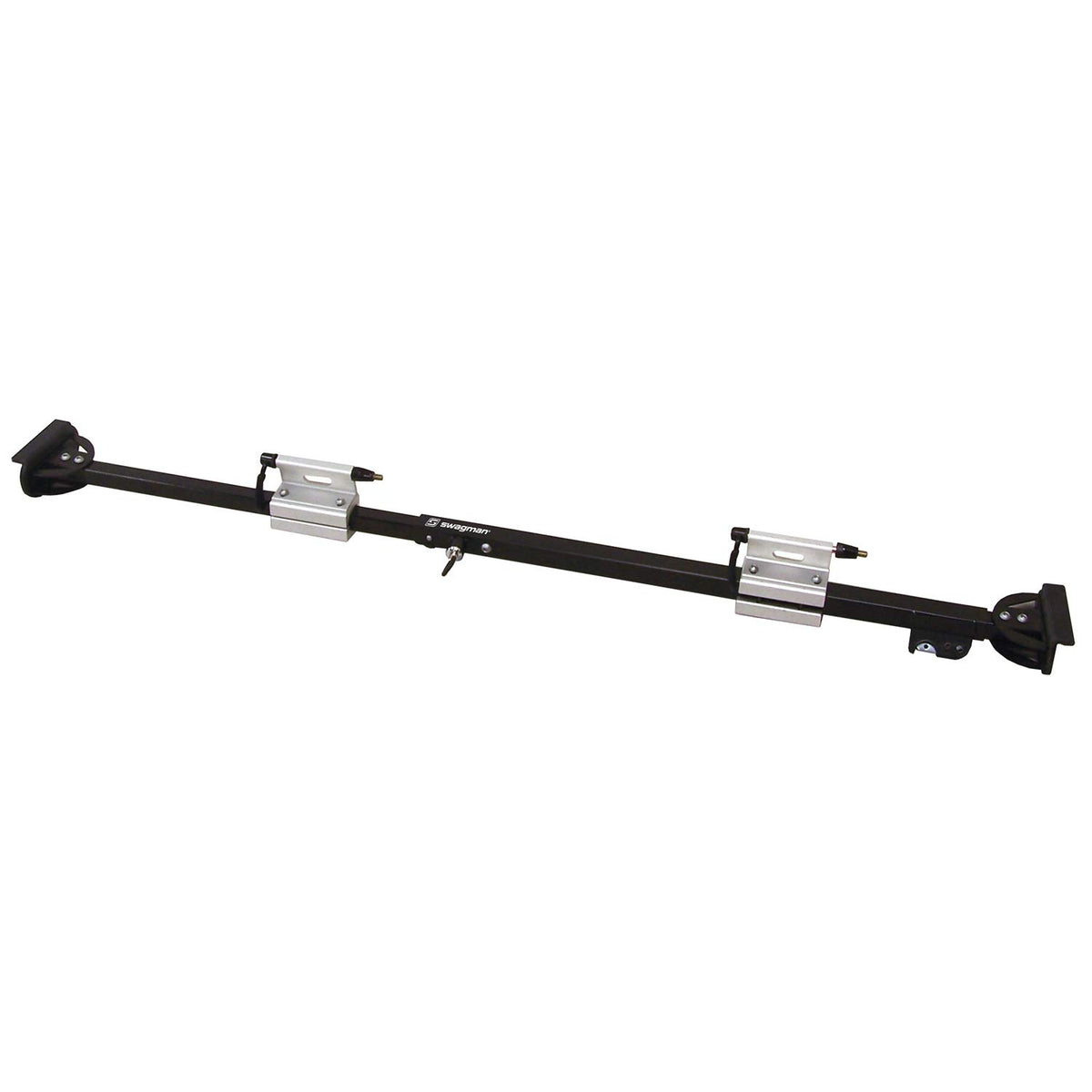 Swagman pickup front view showing rack across truck bed rails for secure bike transport