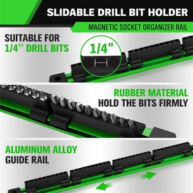 SWANLAKE GARDEN TOOLS 1/4, 3/8, 1/2 rail size comparison for correct socket placement