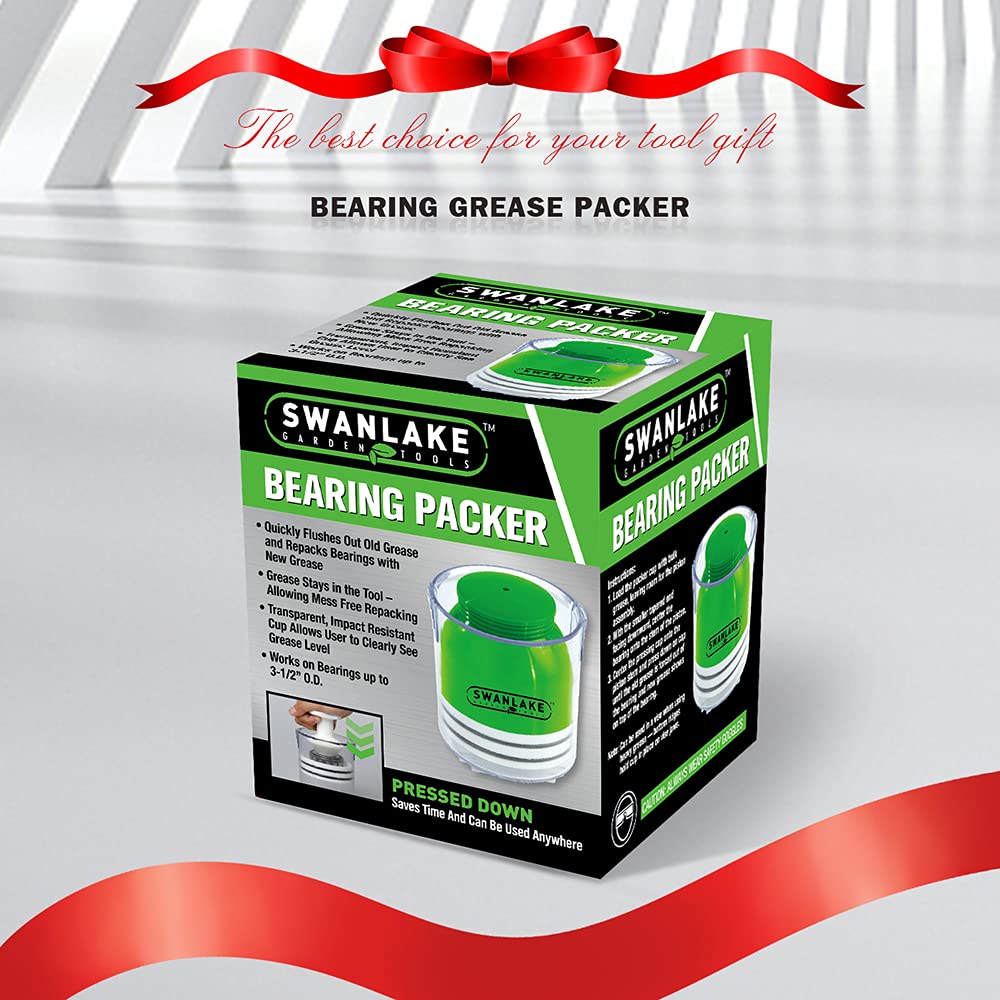 SWANLAKE bearing packer label and material callout highlighting impact-resistant construction benefit