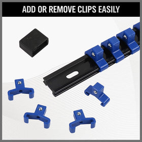 SWANLAKE color-coded clips red and blue for easy SAE versus metric sorting