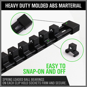 SWANLAKE rails laid in a drawer giving compact, mobile tool organization