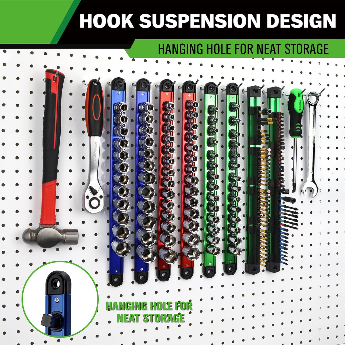 SWANLAKE GARDEN TOOLS organizer beside a ruler for clear size and capacity comparison