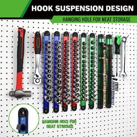 SWANLAKE GARDEN TOOLS organizer beside a ruler for clear size and capacity comparison