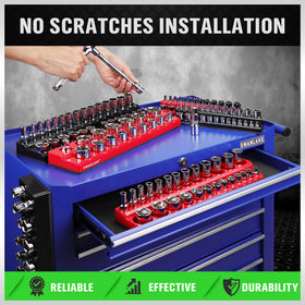 SWANLAKE GARDEN TOOLS sockets seated in tray illustrating secure fit and protection