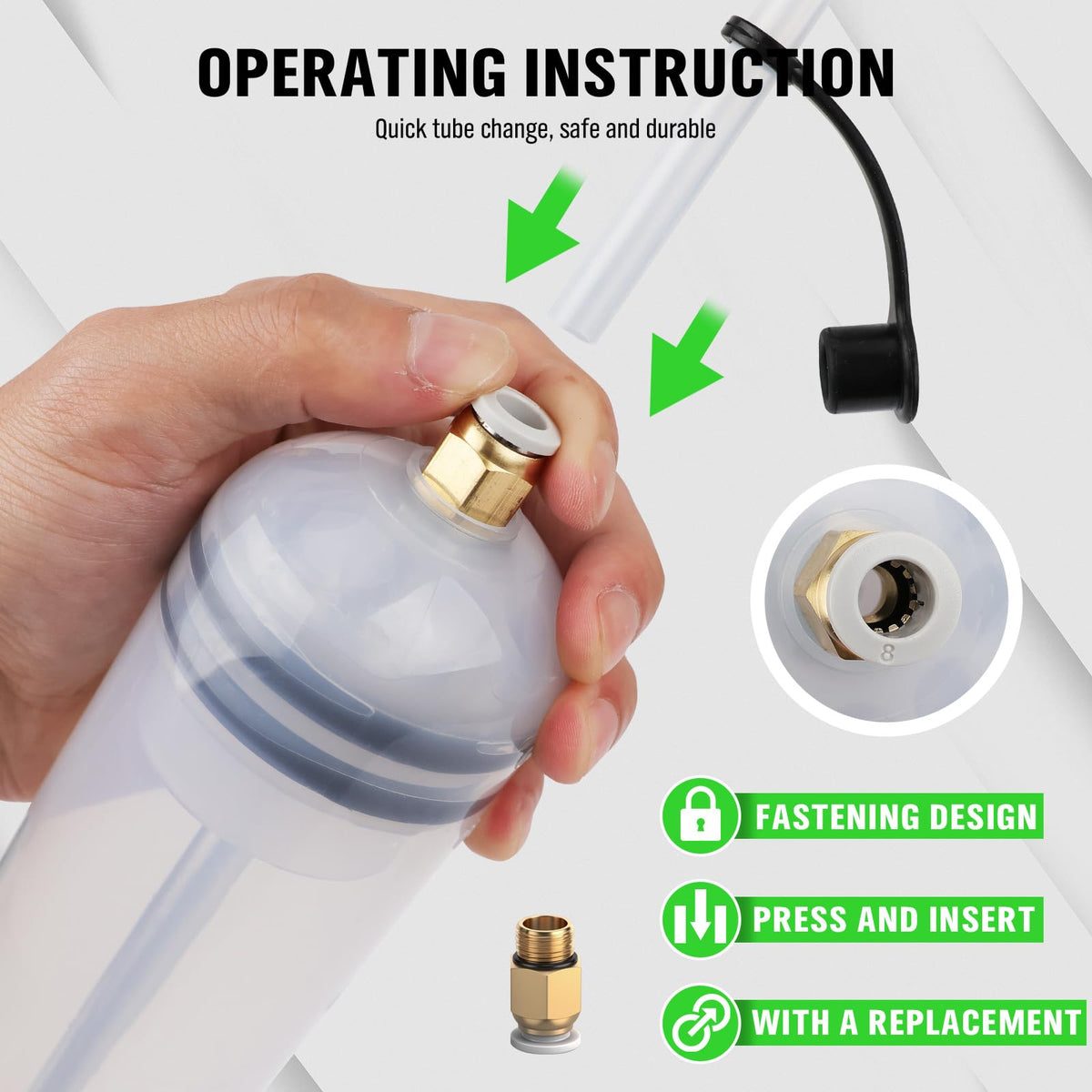 SWANLAKE metal-threaded nozzle ensuring leak-proof and durable connections