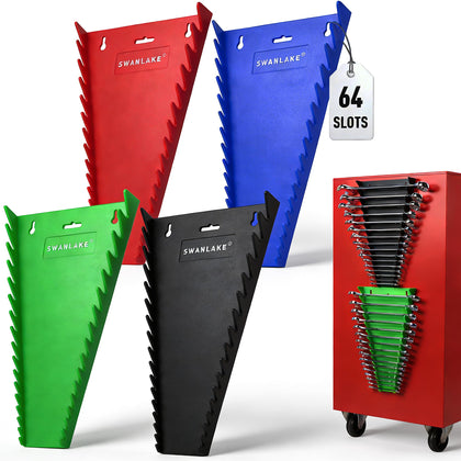 SWANLAKE front view of 4-piece wrench organizer showing neat storage and quick access