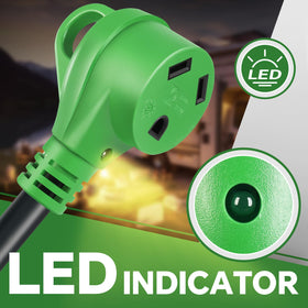 Sweetglow adapter in campsite scene powering appliances for convenient outdoor living
