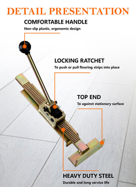 Swellisher adjustable jaw detail demonstrating width range to fit multiple plank thicknesses
