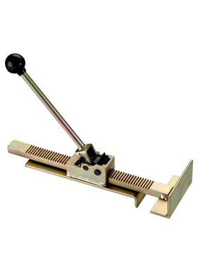 Swellisher front view of flooring jack showing durable steel frame and quick release benefit