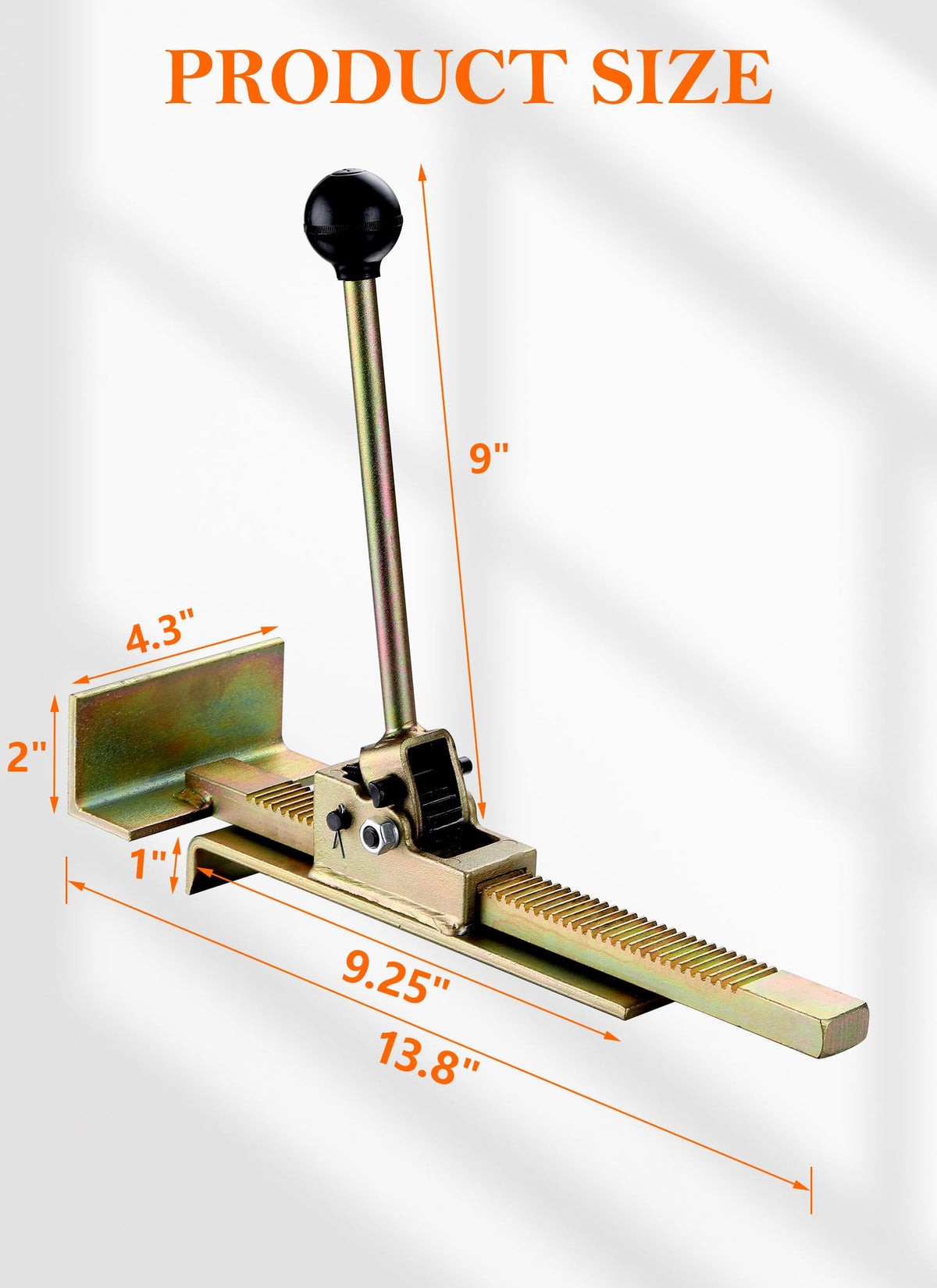 Swellisher close up of padded handle for comfortable leverage and reduced installer fatigue