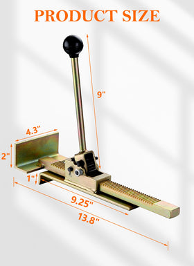 Swellisher close up of padded handle for comfortable leverage and reduced installer fatigue