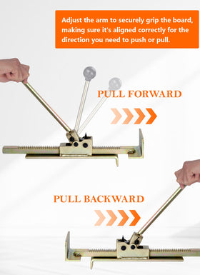 Swellisher lever mechanism close shot highlighting amplified force for easier board seating