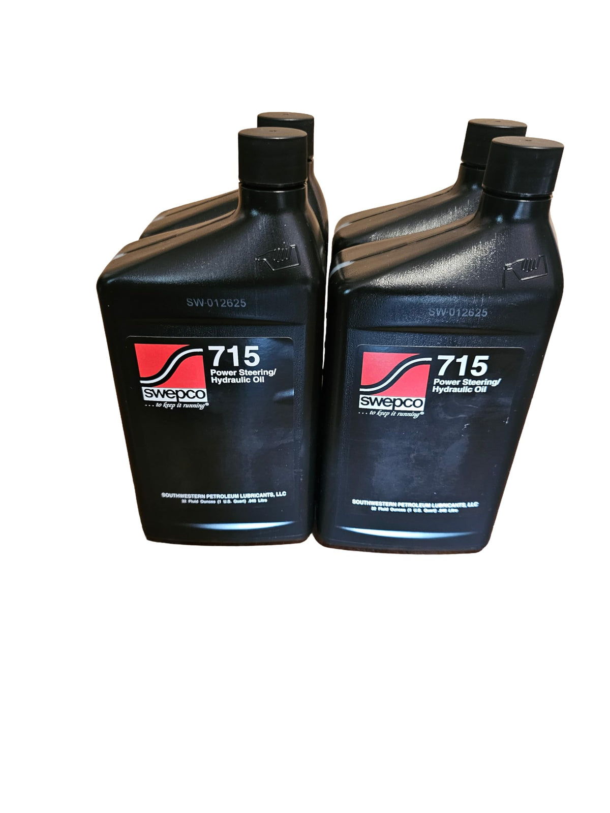 SWEPCO 715 front label showing product and benefits for smoother steering