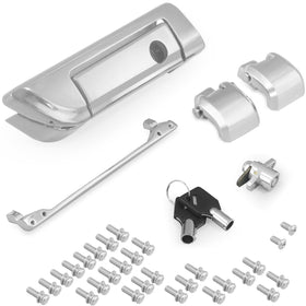 SWESGI chrome trunk latch front assembly showing clean fit and improved operation