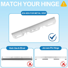 Swess hinge and metal bracket detail showing rust-resistant hardware for durable operation
