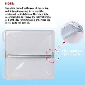 Swess installed on RV roof protecting vent from rain and debris during travel