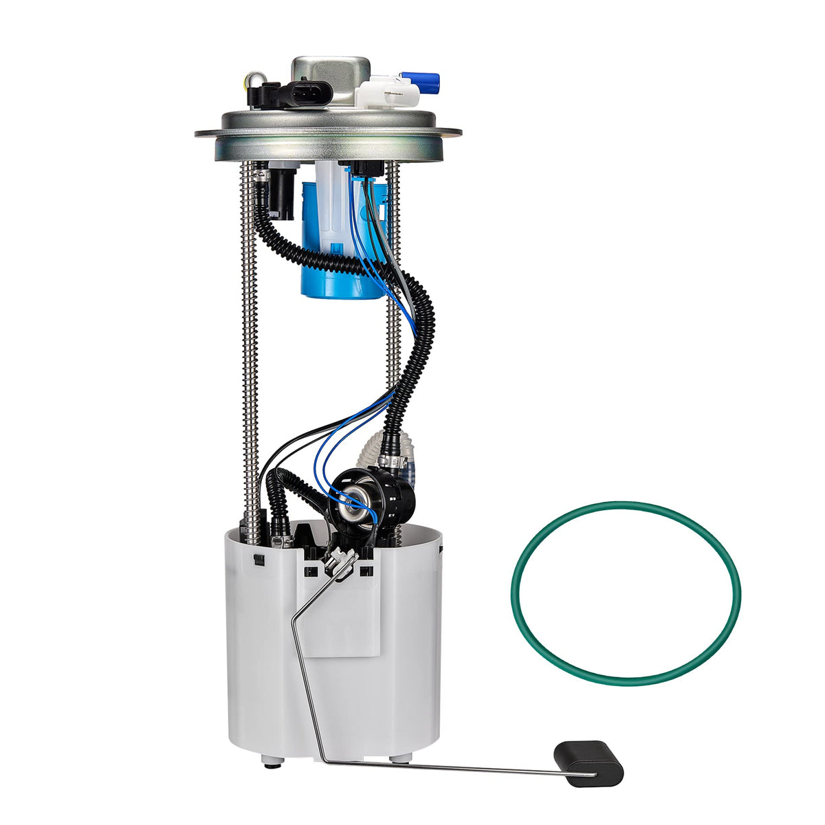 Swift-Run front view of fuel pump assembly showing bolt pattern and connectors for quick fitment