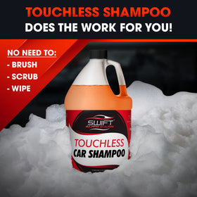 Swift Auto Care product label close-up highlighting directions and made in USA benefit