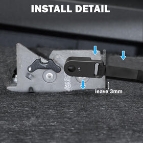 SwiftGaze user pulling strap to deploy release illustrating effortless operation