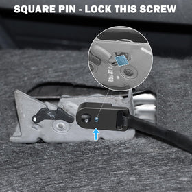SwiftGaze installed on F150 rear seat demonstrating neat integration and access