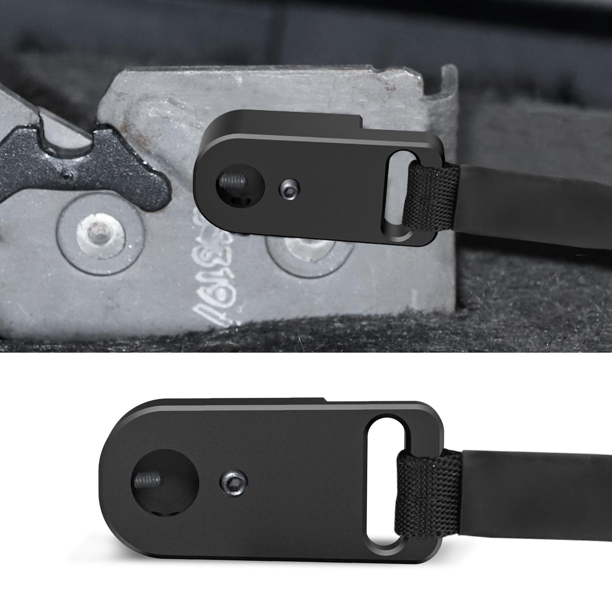 SwiftGaze latch fitting both square and round pins for wide Ford compatibility