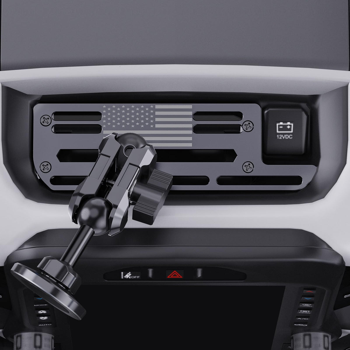SwiftGaze lifestyle driving view showing steady phone visibility on road