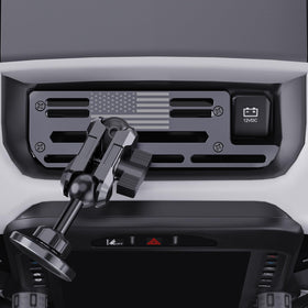 SwiftGaze lifestyle driving view showing steady phone visibility on road