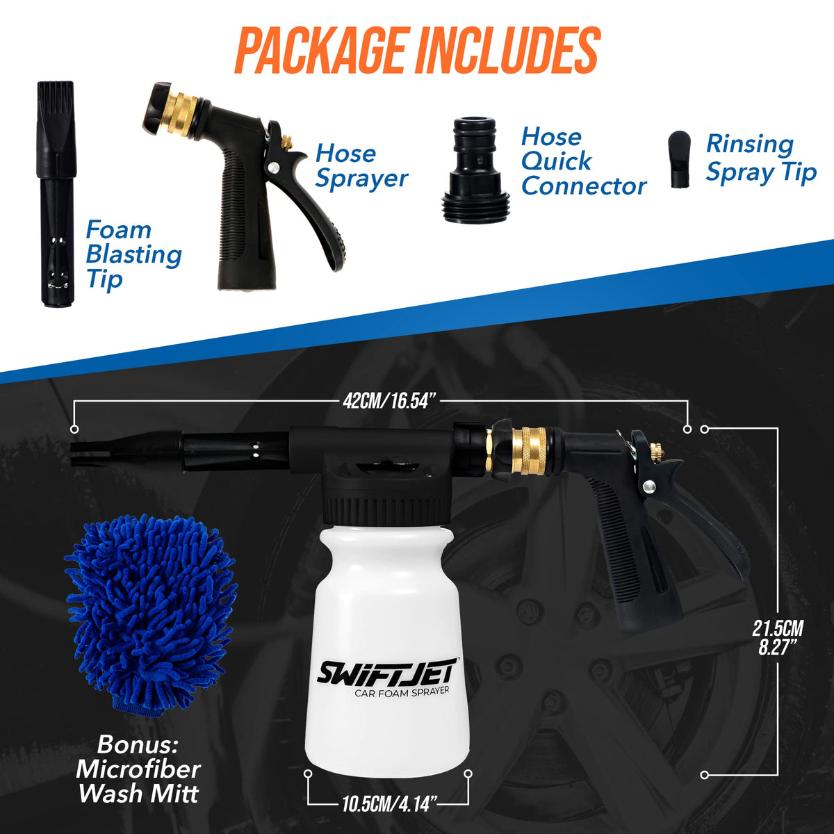 SwiftJet dense foam texture on vehicle surface, superior dirt encapsulation benefit