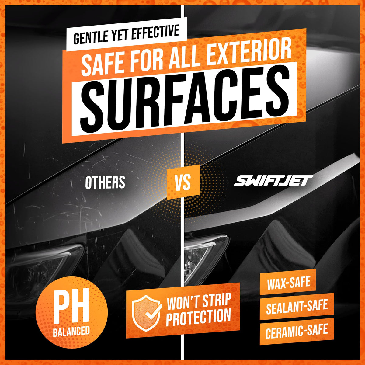 SwiftJet used in driveway wash scene showing efficient cleaning for vehicles