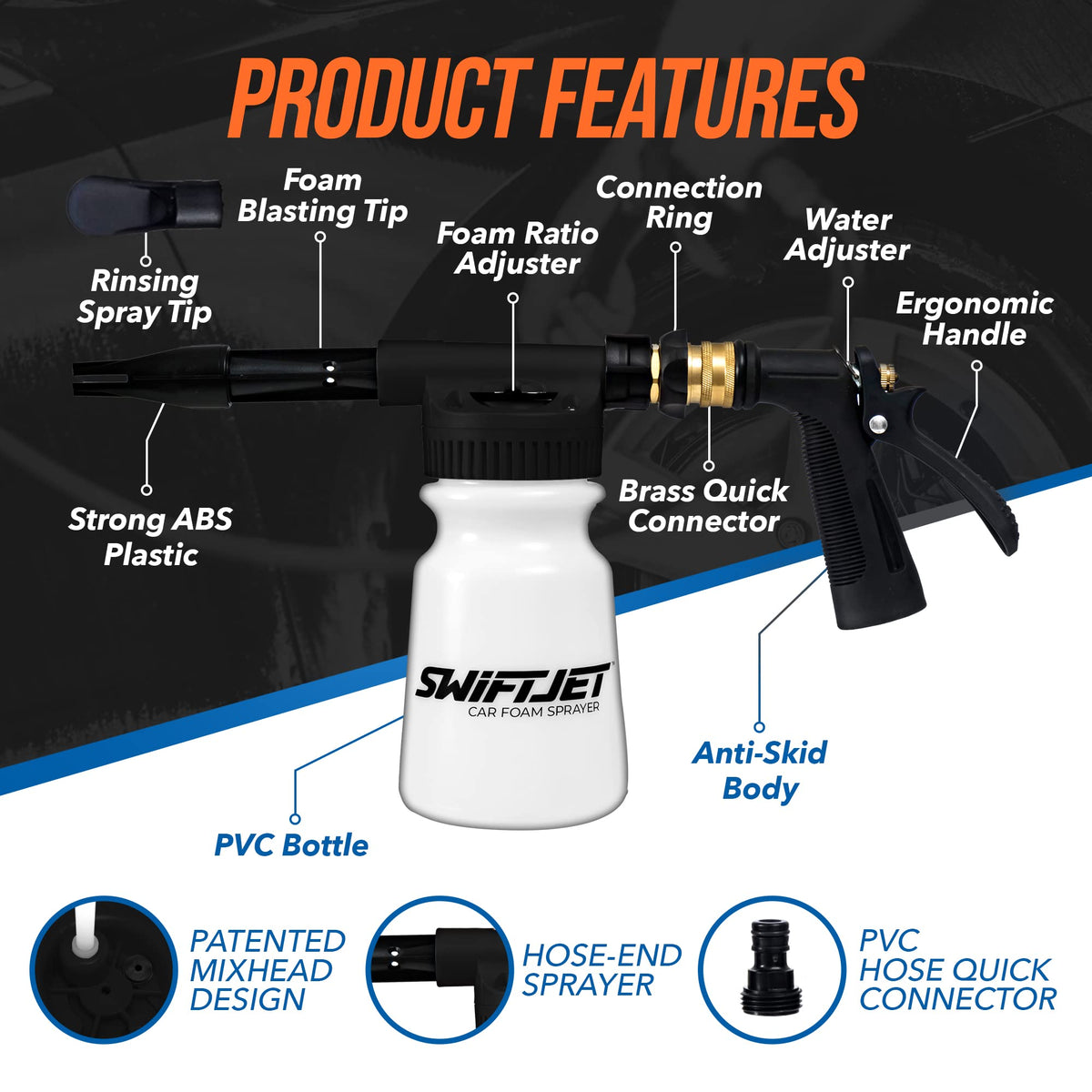 SwiftJet microfiber mitt close-up highlighting soft fibers for scratch protection