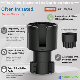 Swigzy holding a Hydro-Flask upright for spill-free travel