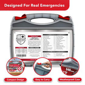 Swiss Safe kit on a campsite table showing handy outdoor preparedness