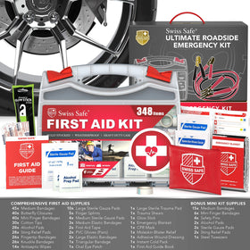Swiss Safe kit stored in car trunk demonstrating compact, space-saving benefit